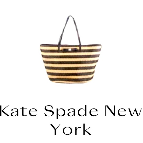 Kate Spade Bow Straw Beach Bag NWOT - Picture 2 of 10
